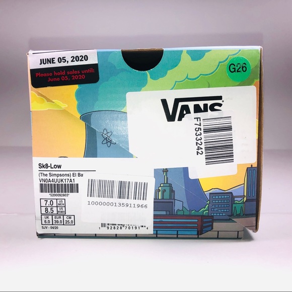 VANS SK8 Low The Simpsons El Barto Multicolor Shoe - Picture 9 of 10